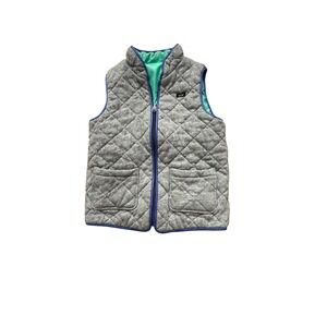 FITH Fine Method Kids Quilted Jersey Vest Gray Teal Blue Size 130 217431